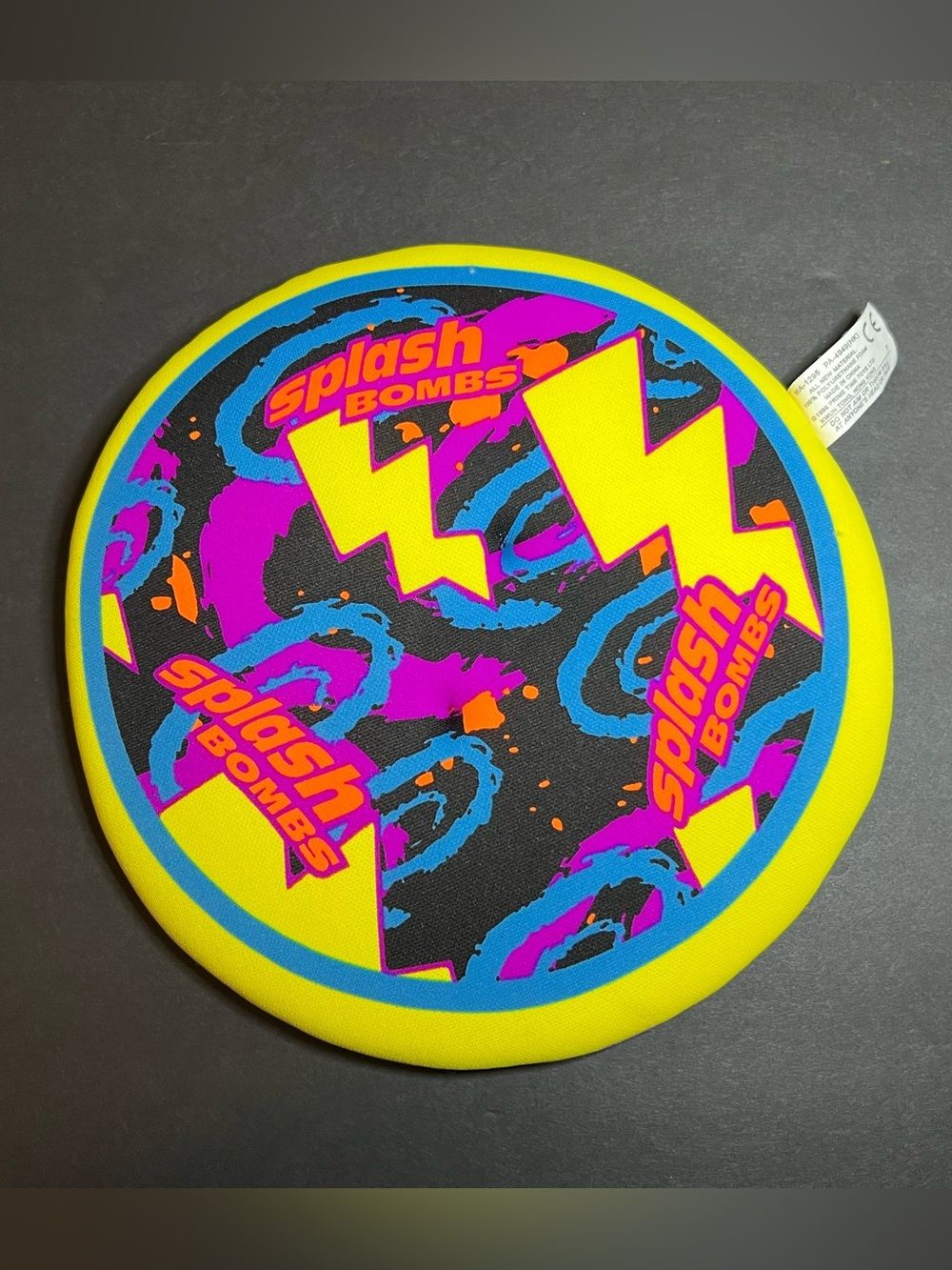 Vintage 1998 Prime Time Toys Splash Bombs Colorful Water Game Frisbee Disc 8.5"